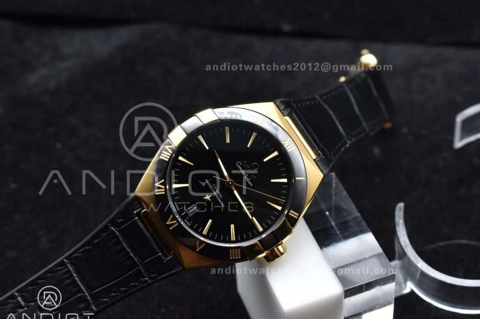 Strap Super Edition Gummy Clone A8900 Best VSF Black Dial on Constellation Ceramic Black 1:1 YG Black 0105